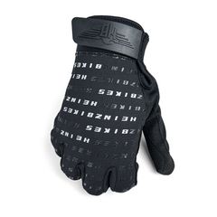 HeinzBikes Pattern gloves black - L-thumb-3