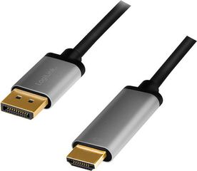 LogiLink Cable DisplayPort male - HDMI male 4K 60Hz 2m Μαύρο (CDA0107)