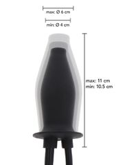 Hidden Desire Extreme Inflatable Lubricating Plug - Black-thumb-1