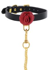 Taboom Wild Roses Collar & Leash - Black-thumb-1