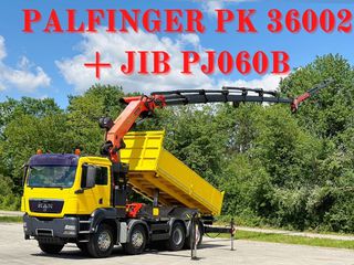 Ανατροπή + Γερανός MAN 2008 TGS 41.480 * PK 36002 + JIB PJ060B + ΤΗΛΕΧΕΙΡΙΣΤΗΡΙΟ * 8x4