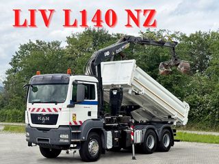 Ανατροπή + Γερανός MAN 2012 TGS 26.440 * LIV L140 NZ + BORDMATIC * 6x4