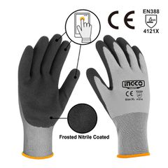 Γάντια εργασίας (νιτριλίου) για οθόνη αφής XL Ingco