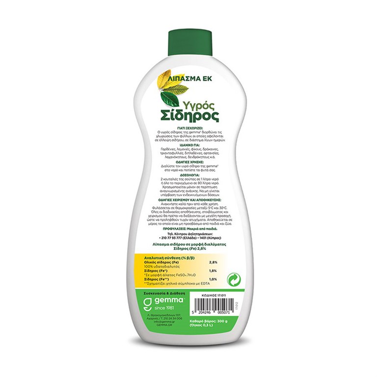 Υγρός Σίδηρος 300ml Gemma
