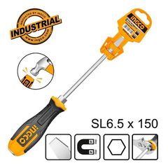 Κατσαβίδι χτυπητό ίσιο μακρύ SL6.5x150mm Ingco