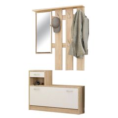 Έπιπλο εισόδου Rane Intrahome φυσικό-λευκό 100x27.5x187εκ INTRAPA-284111132