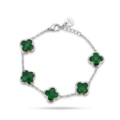 Clover γυναικείο βραχιόλι αλυσίδα πράσινο
