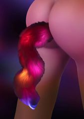Taboom Glow In the Dark Unicorn Tail & Buttplug LED - Black-thumb-4
