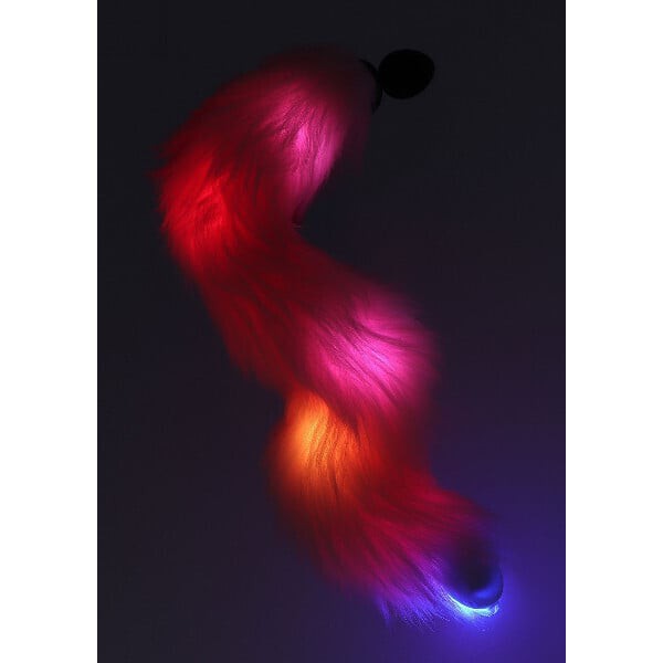 Taboom Glow In the Dark Unicorn Tail & Buttplug LED - Black