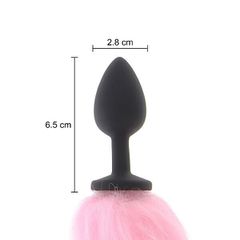 Taboom Glow In the Dark Unicorn Tail & Buttplug LED - Black-thumb-1