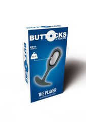 ToyJoy Buttocks The Player Weighted Plug - Grey-thumb-5