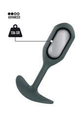 ToyJoy Buttocks The Player Weighted Plug - Grey-thumb-3