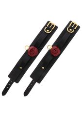 Taboom Wild Roses Ankle Cuffs - Black