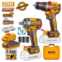 Εργαλεία Compact Μπαταρίας 20V Li-Ion Σετ 2 τεμ.