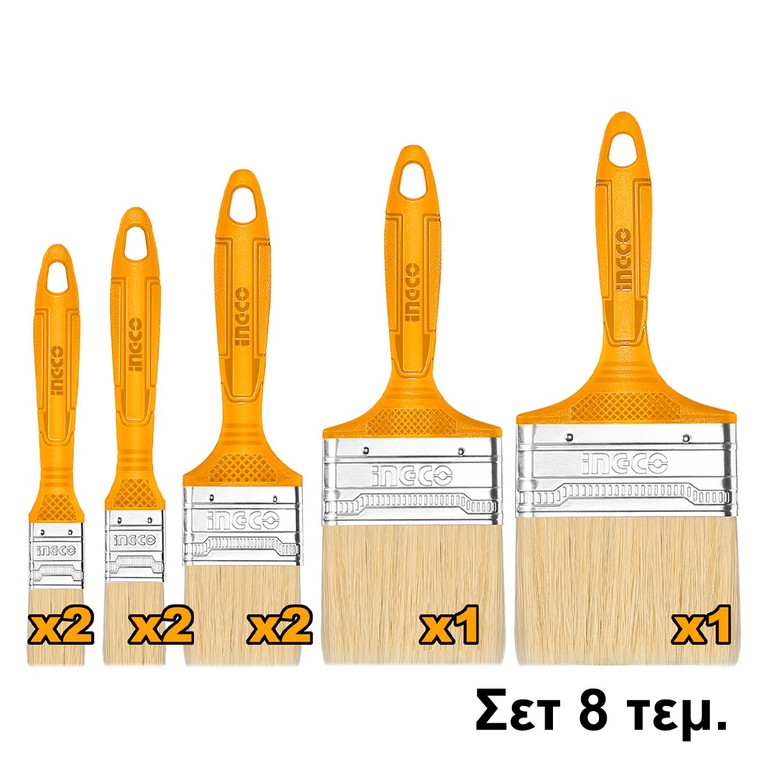 Πινέλο Βαφής 1-2-3-4 Σετ 8 τεμ.