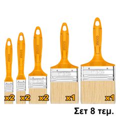 Πινέλο Βαφής 1-2-3-4 Σετ 8 τεμ.