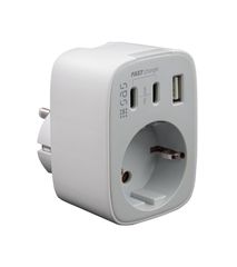 SAS αντάπτορας fast charge 3.0A λευκός 100-15-188