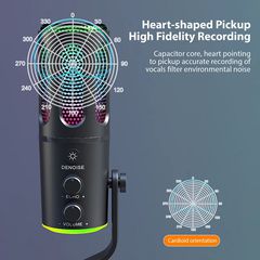 Ενσύρματο μικρόφωνο Gaming/Podcast - USB - LED RGB - 812891