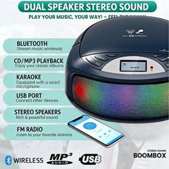 CD Player με Bluetooth & μικρόφωνο Karaoke - CD-P3032 - 730328