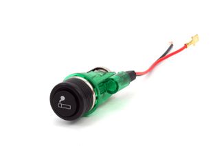 Amio - Κιτ αναπτήρα 12V Euro-Style με καλώδιο και ενσωματωμένο φωτισμό, περιλαμβάνει αρσενική και θηλυκή υποδοχή, ανθεκτική κατασκευή για ασφαλή τροφοδοσία ηλεκτρικών συσκευών σε αυτοκίνητα και τροχόσ