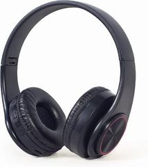 Gembird BHP-LED-01 Ασύρματα / Ενσύρματα Over Ear Ακουστικά με 4 ώρες Λειτουργίας Μαύρα BHP-LED-01