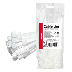 Amio - ΔΕΜΑΤΙΚΑ/ΔΕΤΙΚΑ ΚΑΛΩΔΙΩΝ TIE WRAP (ΤΑΙΡΑΠ) 4.8 x 200mm (ΛΕΥΚΟ) - 100 ΤΕΜ. (04310/AM)