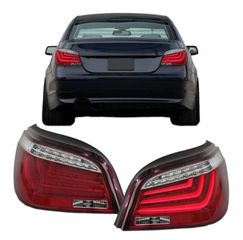 ΦΑΝΑΡΙΑ ΠΙΣΩ LED Taillights BMW 5 Series E60 04.2003-2007 Red/Clear LCI Facelift Design