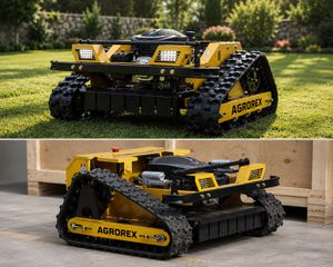 AGROREX Τηλεκατευθυνόμενος βενζινοκίνητος καταστροφέας με λεπίδα και ερπύστριες