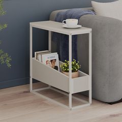 Τραπεζάκι βοηθητικό Lido Megapap χρώμα sandstone 60x22x62εκ.