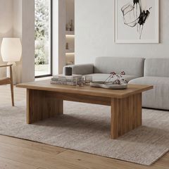 Τραπεζάκι σαλονιού Loana Megapap χρώμα καρυδί Ud 120x70x40εκ.