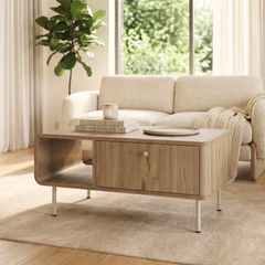 Τραπεζάκι σαλονιού Colia Megapap χρώμα sepet oak 90x60x40,4εκ.