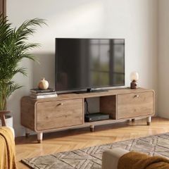 Έπιπλο τηλεόρασης Doro Megapap χρώμα sepet oak 150x34x41εκ.
