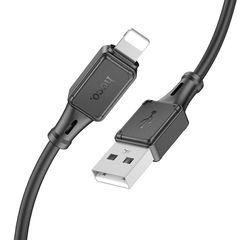 Καλώδιο Σύνδεσης Hoco X101 Silicon Assistant USB-A σε Lightning Fast Charging 2.4A Μαύρο 1m
