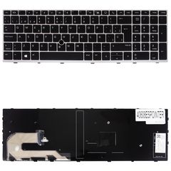 Teclado Español para Portátil - Spanish Laptop Keyboard για HP EliteBook 850 G6 - Product number : 4YD62AV L11999-B31 ES Pointer Black Silver Frame ( Κωδ.40608ESPOINTER )