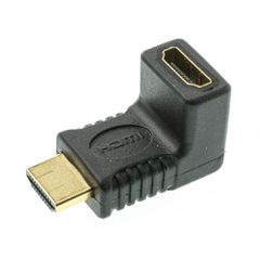 Αντάπτορας POWERTECH HDMI CAB-H035, γωνιακός 90°, μαύρος