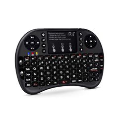 RIITEK Ασύρματο πληκτρολόγιο mini i8+ με touchpad, 2.4GHz, μαύρο