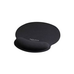 DELOCK Mousepad 12559 με στήριγμα καρπού, 252 x 227mm, μαύρο