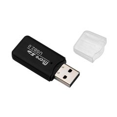 POWERTECH mini card reader PT-893, Micro SD card, μαύρος