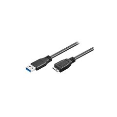 POWERTECH καλώδιο USB 3.0 σε USB Micro-B CAB-U142, 0.5m, μαύρο