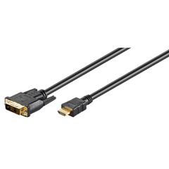 Καλώδιο GOOBAY DVI-D σε HDMI 51580, 2m, μαύρο