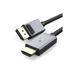 Καλώδιο CABLETIME DisplayPort σε HDMI AV585, με LED, 4K, 1.8m, μαύρο