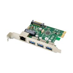 POWERTECH κάρτα επέκτασης PCIe σε USB 3.0 & GbE LAN ST642, VL805