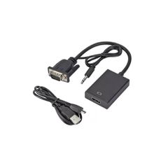 Αντάπτορας VGA & 3.5mm σε HDMI PTH-078, μαύρος