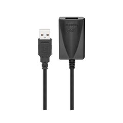 GOOBAY καλώδιο προέκτασης USB 95439, active, 480Mbps, 5m, μαύρο