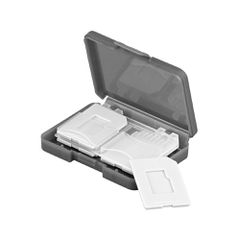GOOBAY θήκη για κάρτες SD & micro SD 95349, 4 θέσεις, διάφανη-γκρι