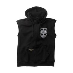 West Coast Choppers Αμάνικη ζακέτα φούτερ | WCC OG ATX sleeveless zip hoodie black - S