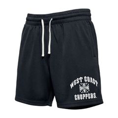 West Coast Choppers Υφασμάτινη Βερμούδα Iron Mesh μαύρη | WCC shorts black - L