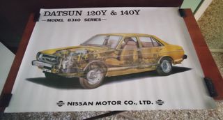 Γνήσια Vintage Αφίσα Datsun 120Y & 140Y (Model B310 Series) - Αυθεντική Αντιπροσωπείας (72x51)