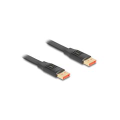 Καλώδιο DELOCK DisplayPort 81006, flat, 8K/60Hz 32.4 Gbps HDR, 2m, μαύρο