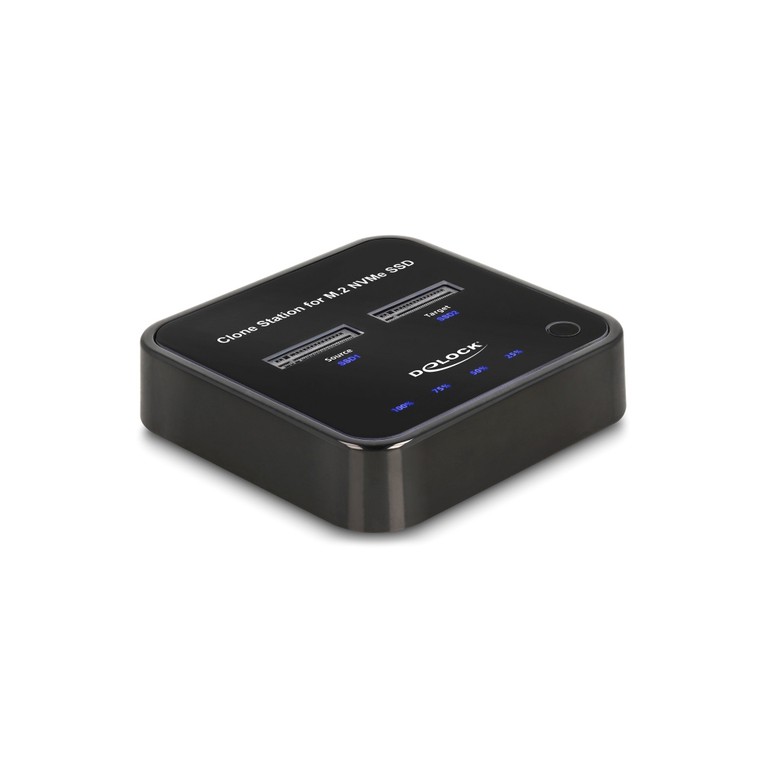 DELOCK docking station 64177, clone function, 2x M.2 NVMe 10 Gbps, μαύρο